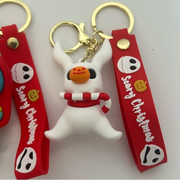Disney's Nightmare Before Christmas Rubber Keychain Set of 4 NEW - Picture 5 of 12